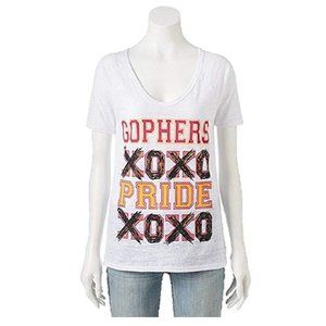 Women's Minnesota Golden Gophers Burnout Tee (Size Large), Retail $30.00